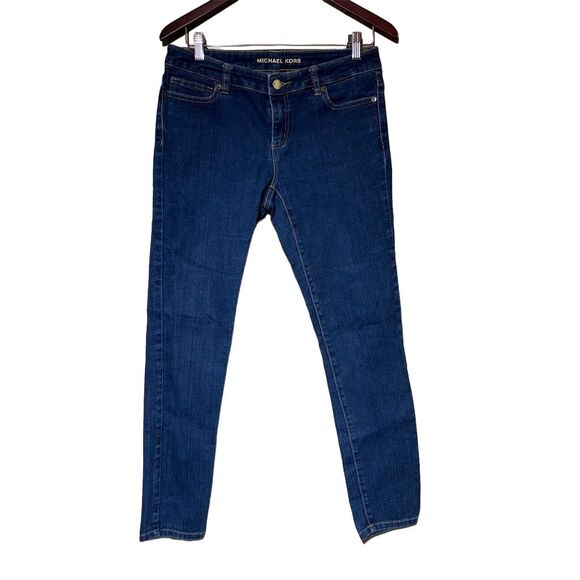Michael Kors Women's Skinny Mid Rise Jeans Size 4 Blue Medium Wash - Picture 1 of 5